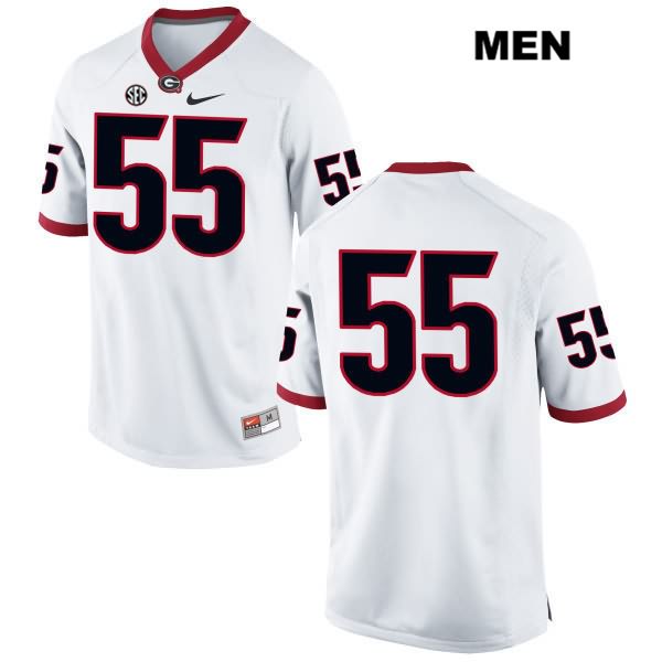 Georgia Bulldogs Men's Trey Hill #55 NCAA No Name Authentic White Nike Stitched College Football Jersey ESX3256AH